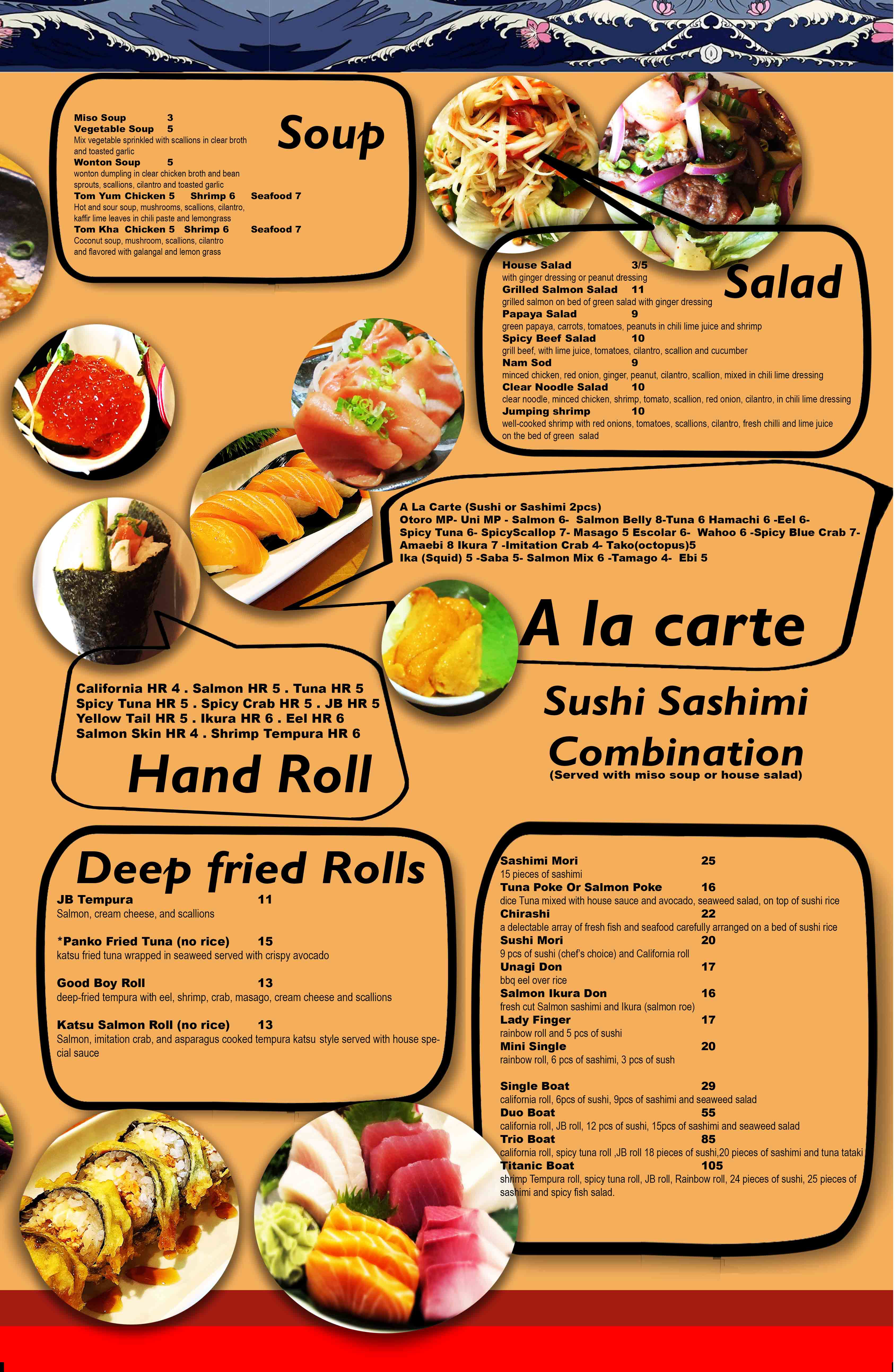 Menu Sushi Zen & Izakaya